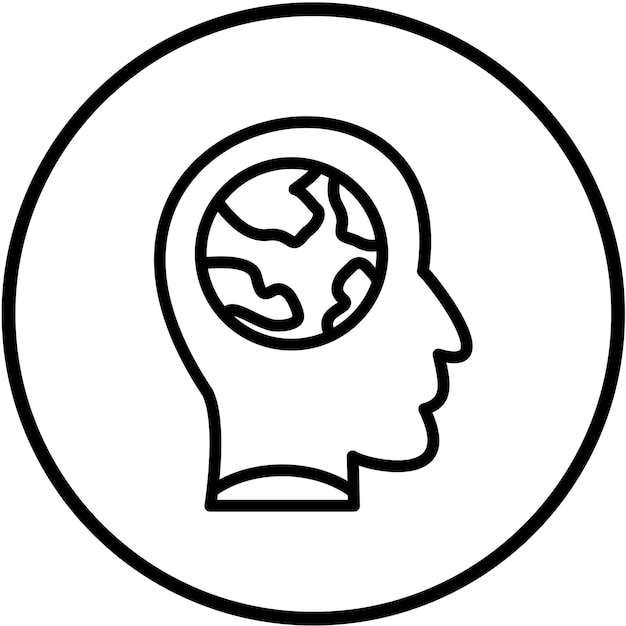 Diseño vectorial Consciencia de bienestar Estilo del icono