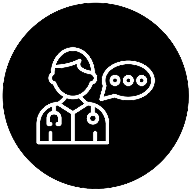 Diseño vectorial consejos de los médicos Estilo del icono