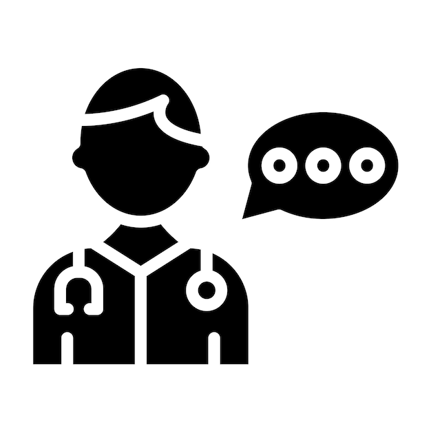 Diseño vectorial consejos de los médicos Estilo del icono