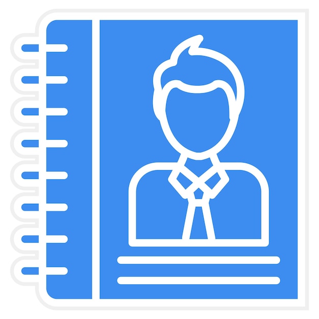 Diseño vectorial de contactos Estilo del icono
