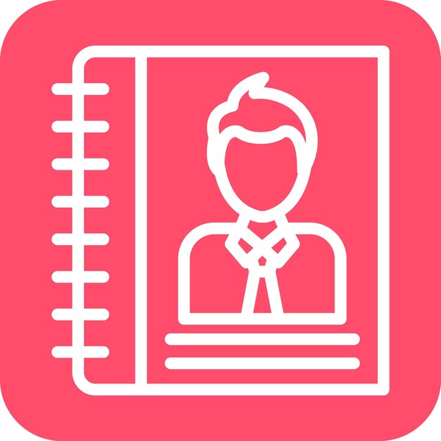 Diseño vectorial de contactos Estilo del icono