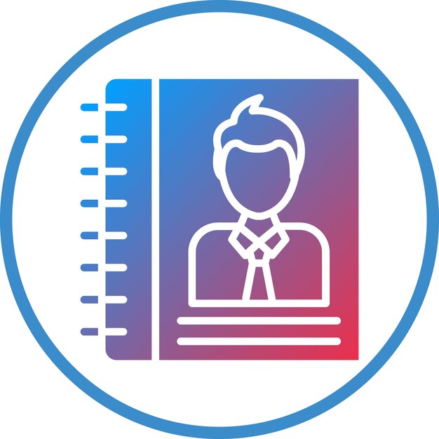 Diseño vectorial de contactos Estilo del icono
