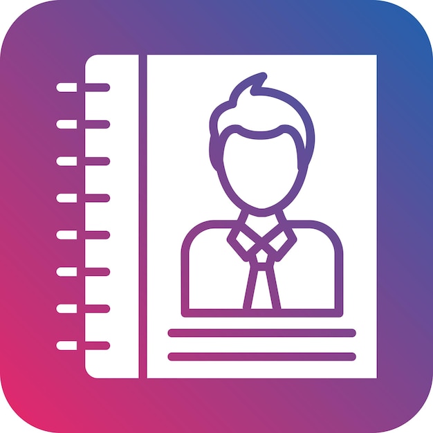 Diseño vectorial de contactos Estilo del icono