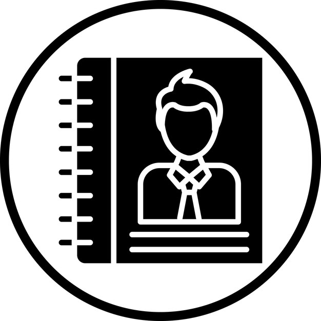 Diseño vectorial de contactos Estilo del icono