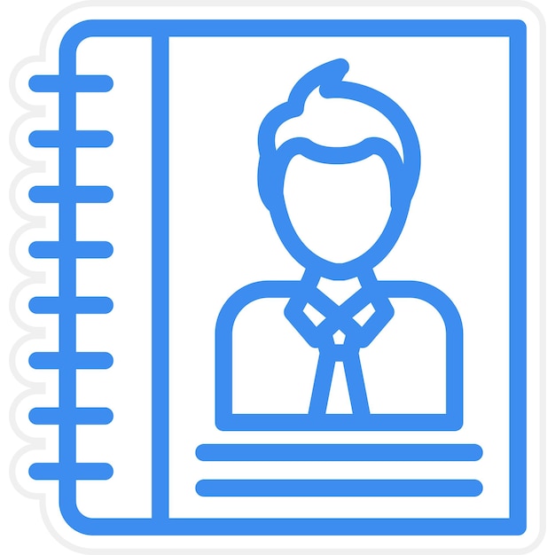 Diseño vectorial de contactos Estilo del icono