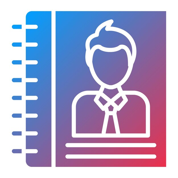 Diseño vectorial de contactos Estilo del icono