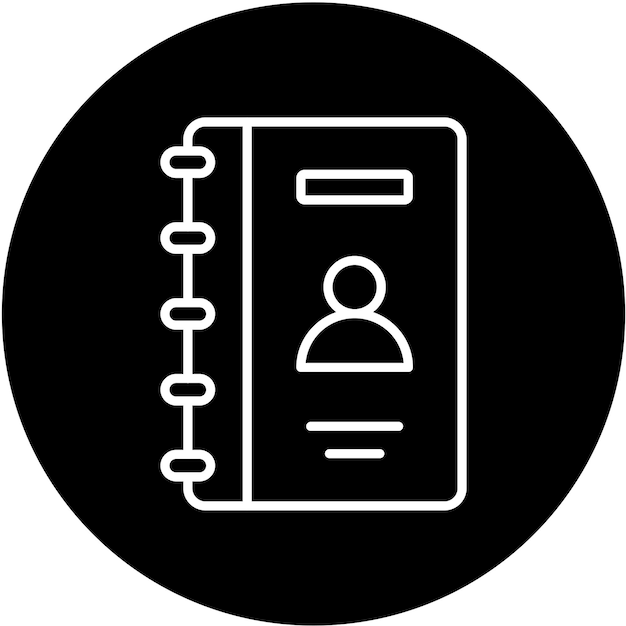 Diseño vectorial de contactos Estilo del icono