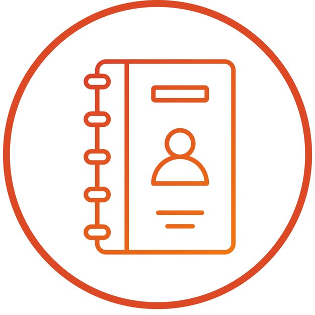 Diseño vectorial de contactos Estilo del icono