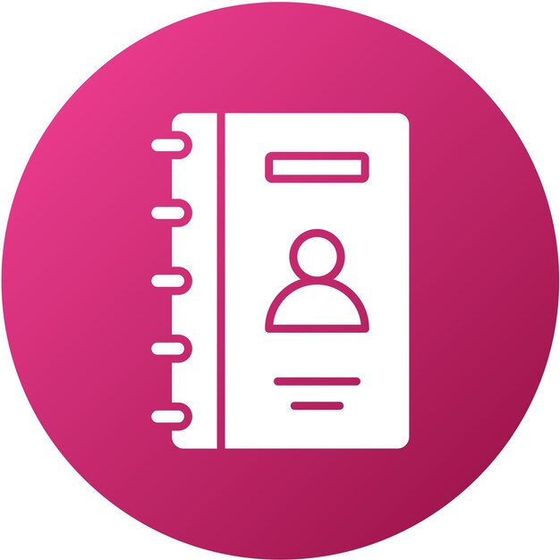 Diseño vectorial de contactos Estilo del icono