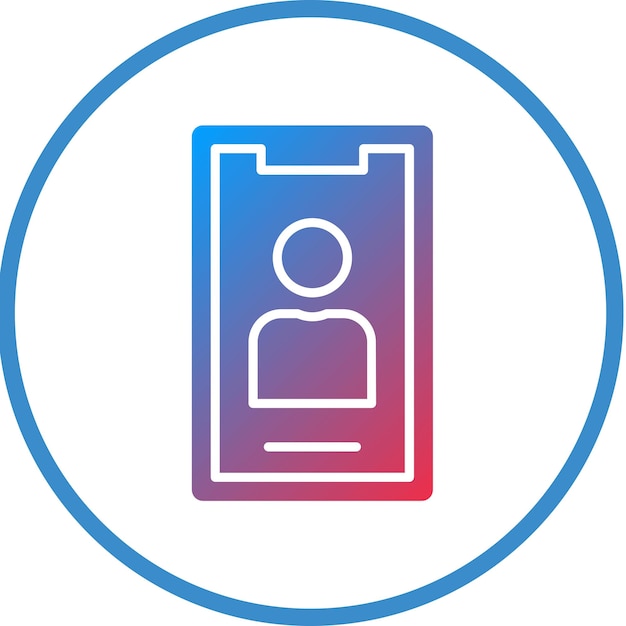 Diseño vectorial de los contactos móviles Estilo del icono