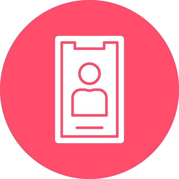Diseño vectorial de los contactos móviles Estilo del icono