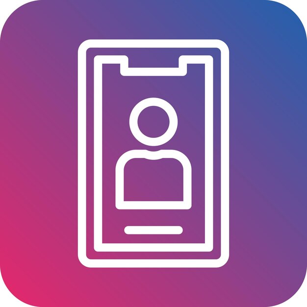 Diseño vectorial de los contactos móviles Estilo del icono