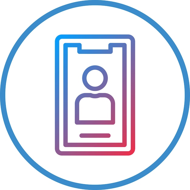 Diseño vectorial de los contactos móviles Estilo del icono
