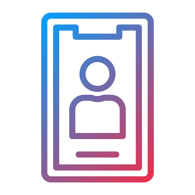 Diseño vectorial de los contactos móviles Estilo del icono