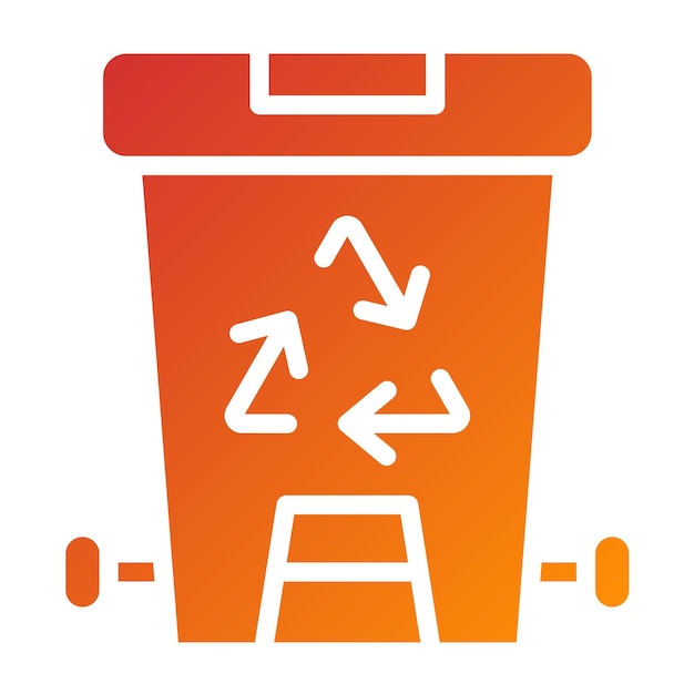 Diseño vectorial Contenedor de reciclaje Estilo de icono