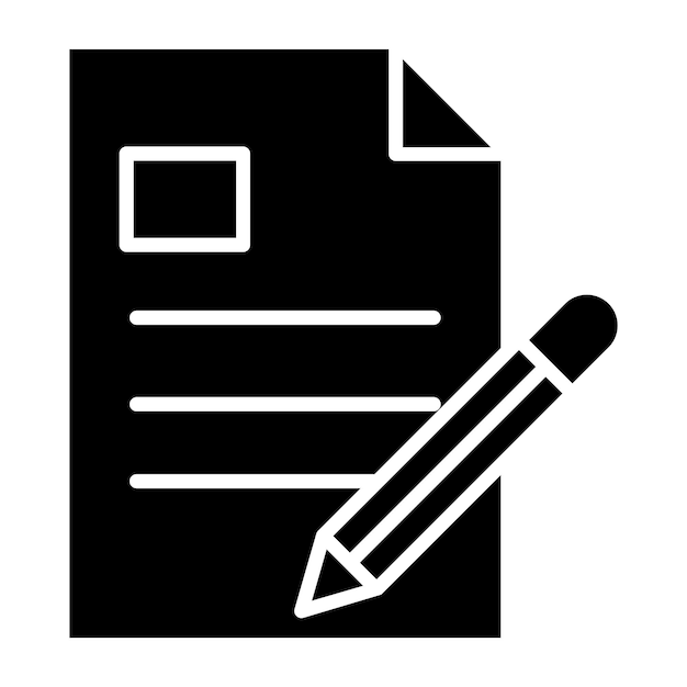 Diseño vectorial de contenido de escritura Estilo de icono