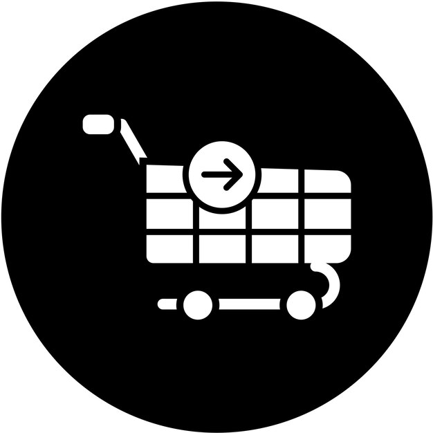 Diseño vectorial Continúa comprando Estilo de icono