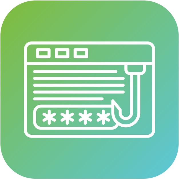 Diseño vectorial de la contraseña Estilo del icono de phishing