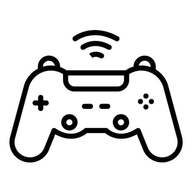 Diseño vectorial del controlador de juego Estilo del icono