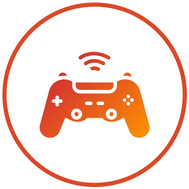 Diseño vectorial del controlador de juego Estilo del icono