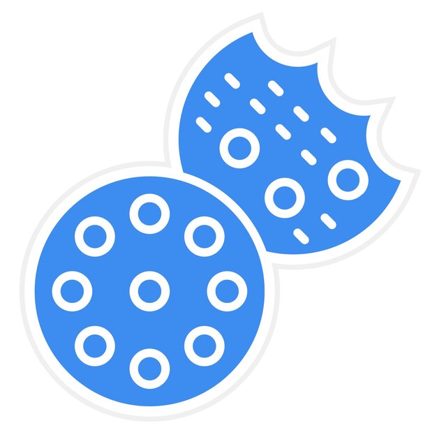 Diseño vectorial de cookies Estilo de icono