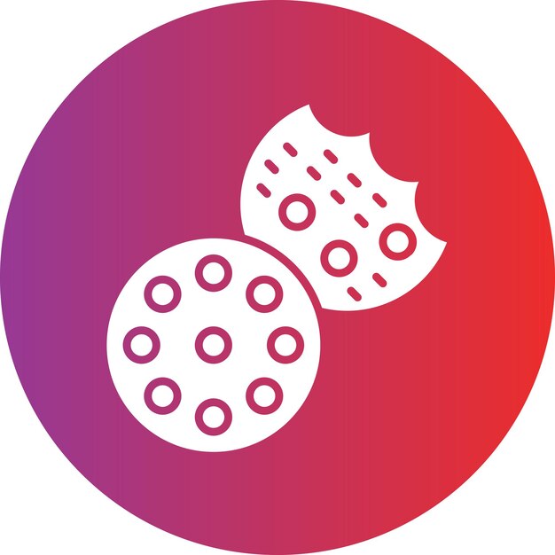Diseño vectorial de cookies Estilo de icono