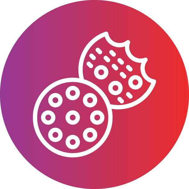 Diseño vectorial de cookies Estilo de icono