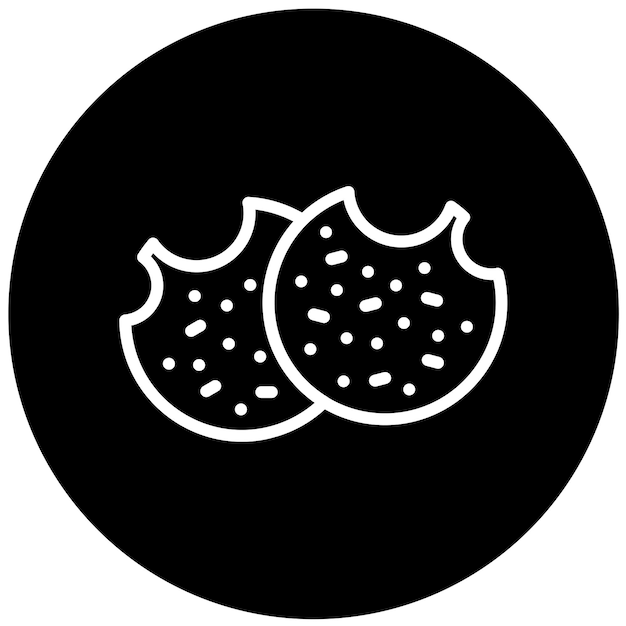 Diseño vectorial de cookies Estilo de icono