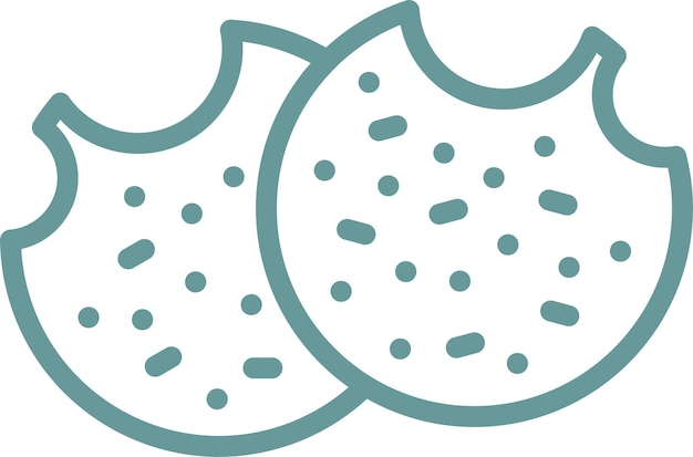 Diseño vectorial de cookies Estilo de icono