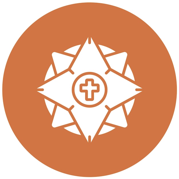 Diseño vectorial de la corona de las espinas Estilo del icono