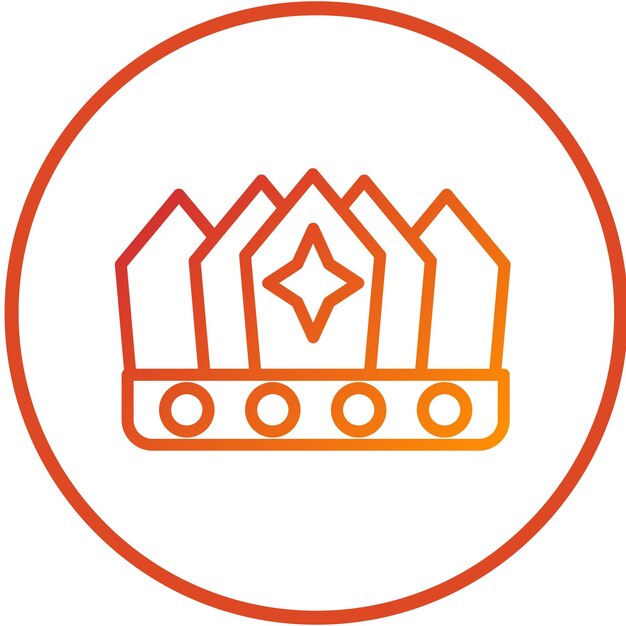 Diseño vectorial de las coronas caninas Estilo del icono