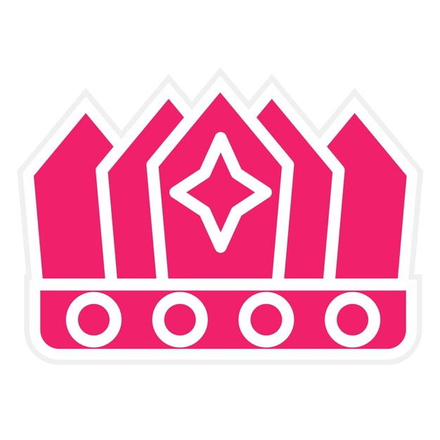 Diseño vectorial de las coronas caninas Estilo del icono