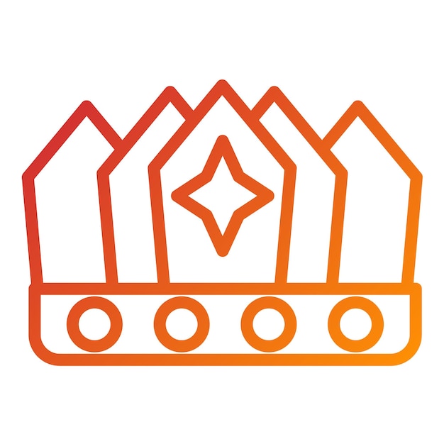 Diseño vectorial de las coronas caninas Estilo del icono
