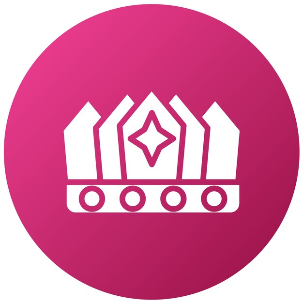Diseño vectorial de las coronas caninas Estilo del icono