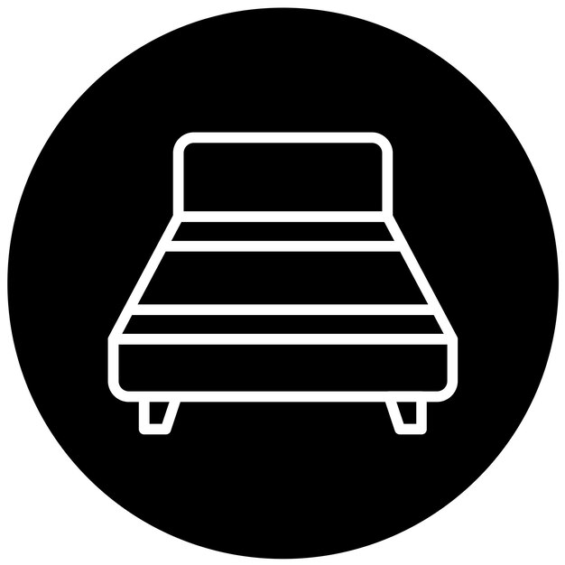 Diseño vectorial de los corredores de cama Estilo de icono