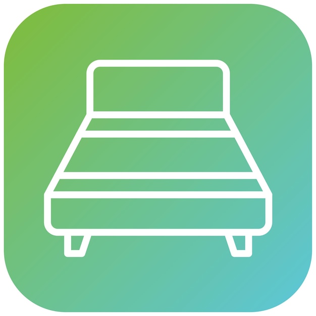 Diseño vectorial de los corredores de cama Estilo de icono