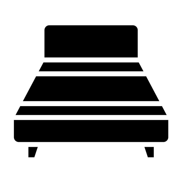 Diseño vectorial de los corredores de cama Estilo de icono