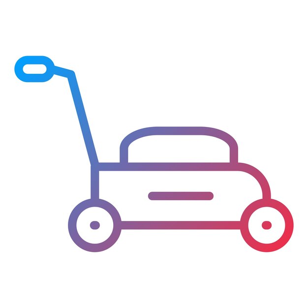 Diseño vectorial cortadora de césped Estilo del icono