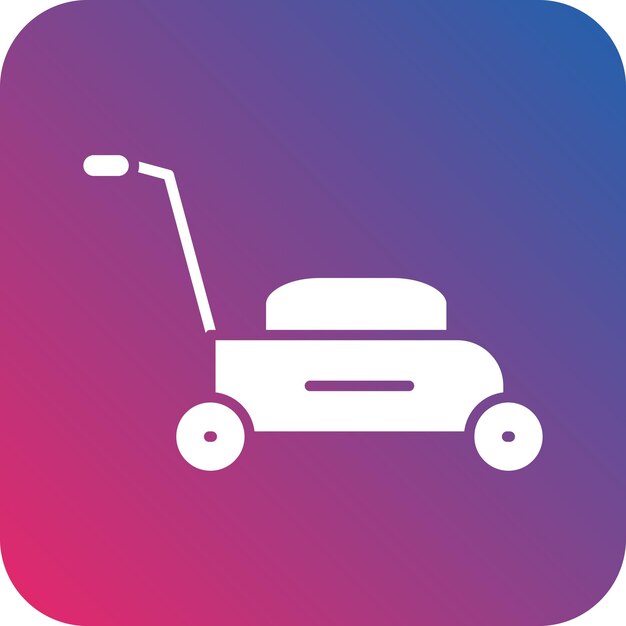 Diseño vectorial cortadora de césped Estilo del icono