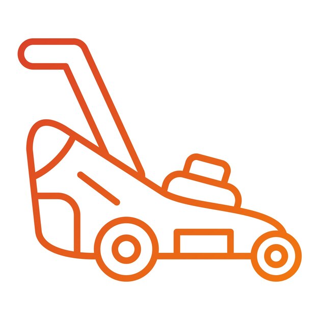 Diseño vectorial cortadora de césped Estilo del icono