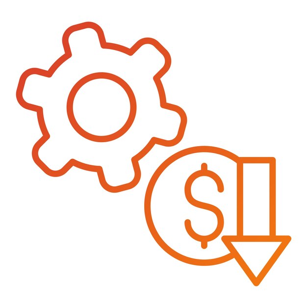 Diseño vectorial de bajo costo de inicio Estilo de icono
