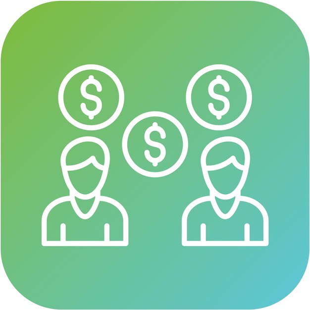 Diseño vectorial Costos del empleado Estilo del icono