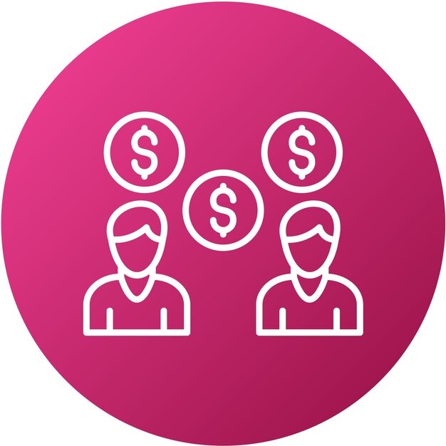 Diseño vectorial Costos del empleado Estilo del icono