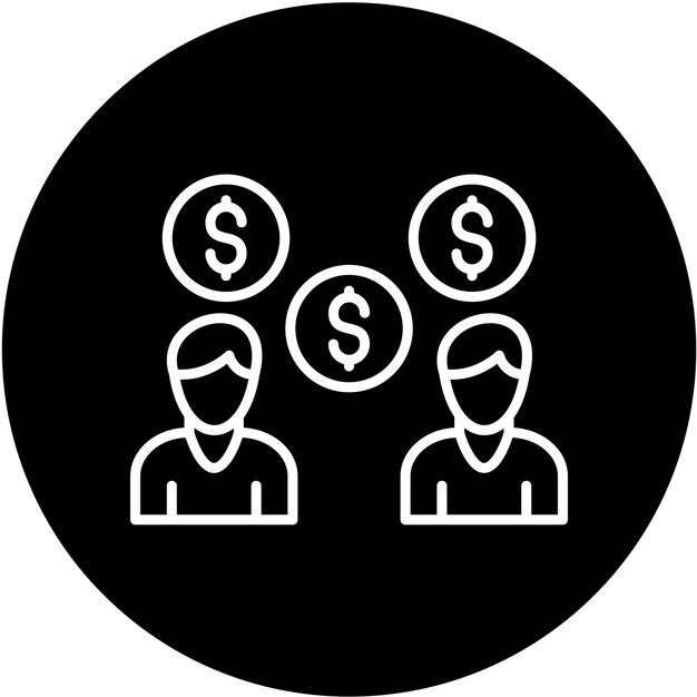 Diseño vectorial Costos del empleado Estilo del icono