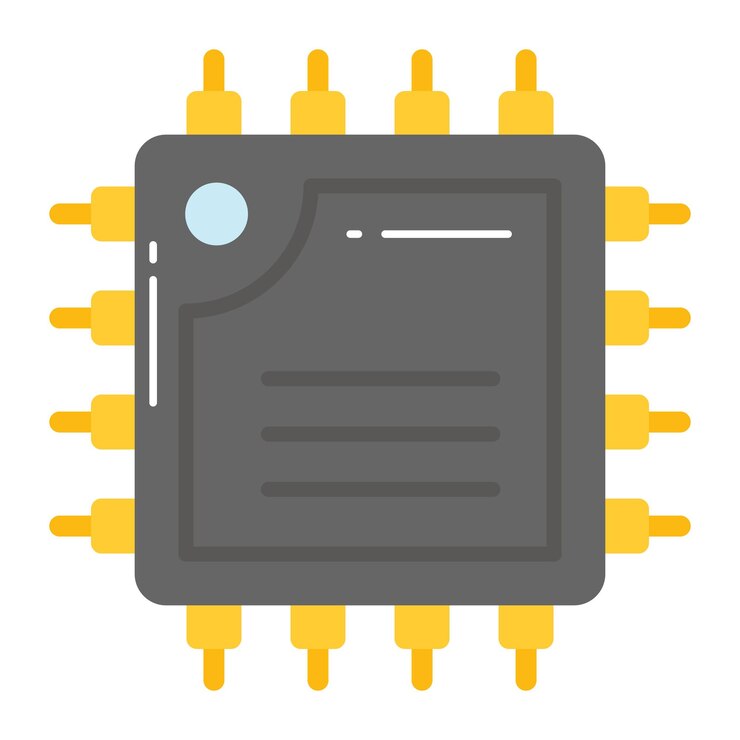 Vector diseño vectorial de cpu en estilo de moda fácil de usar icono