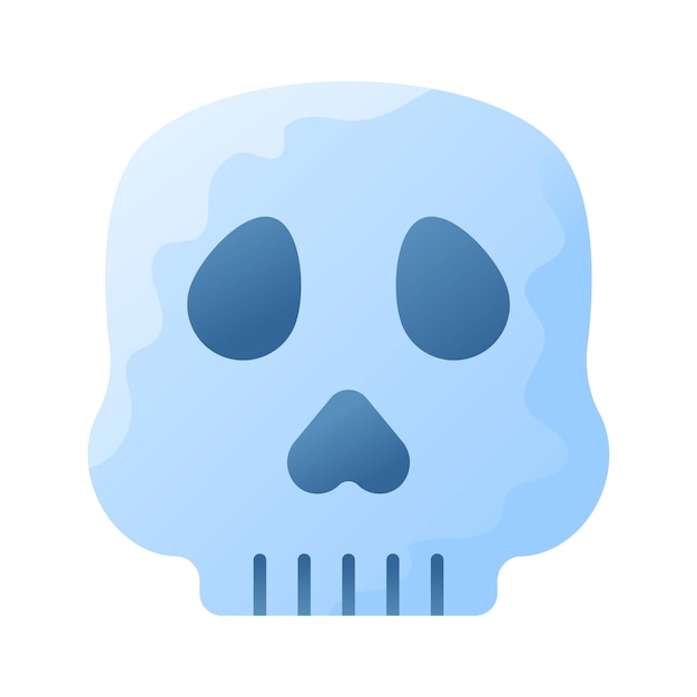 Diseño vectorial del cráneo icono espeluznante en estilo moderno