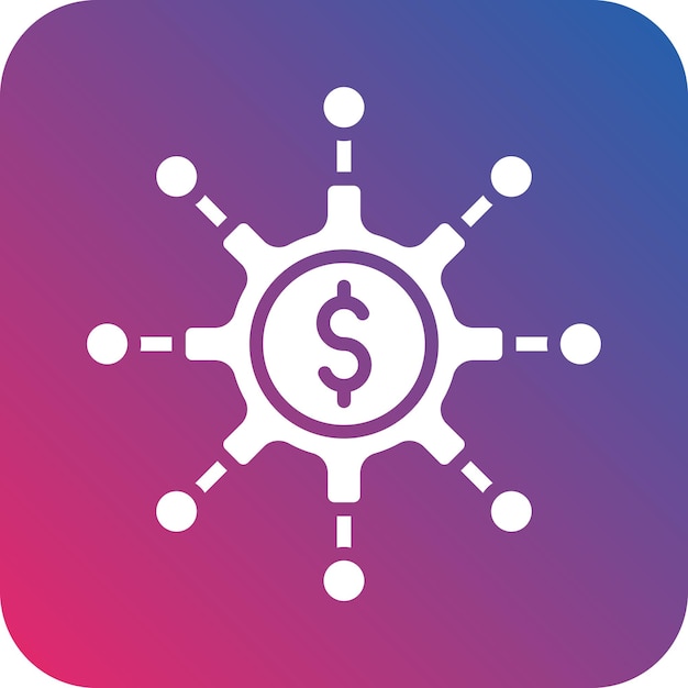 Diseño vectorial Creador de economía Estilo de icono