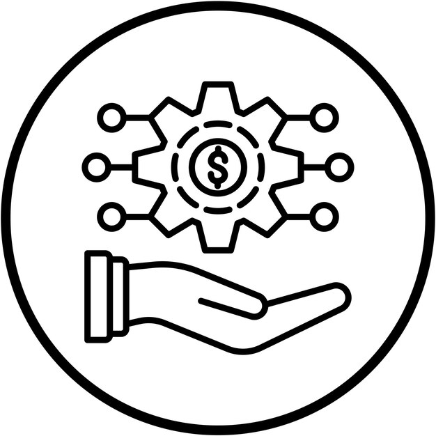 Diseño vectorial Creador de economía Estilo de icono