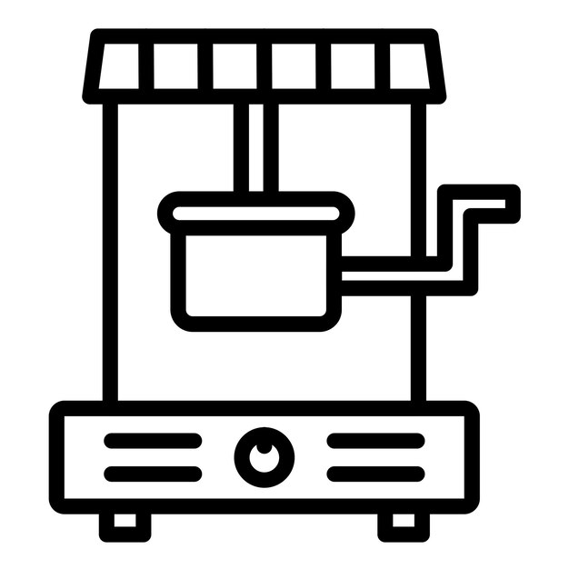 Diseño vectorial Creador de palomitas de maíz Estilo de icono