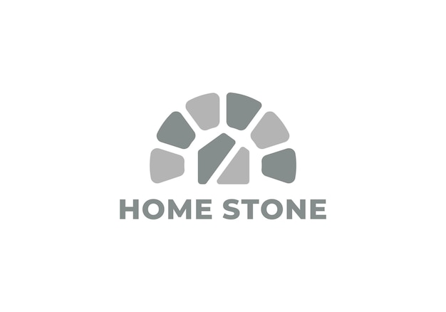 diseño vectorial creativo del logotipo de la casa de piedra